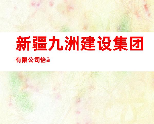 新疆九洲建设集团有限公司恰尔巴格分公司